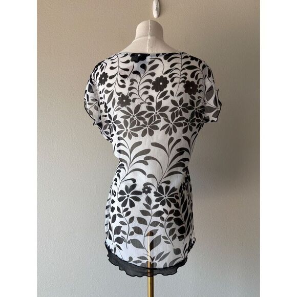 studio 1940 floral ribbon belted blouse - Picture 4 of 5